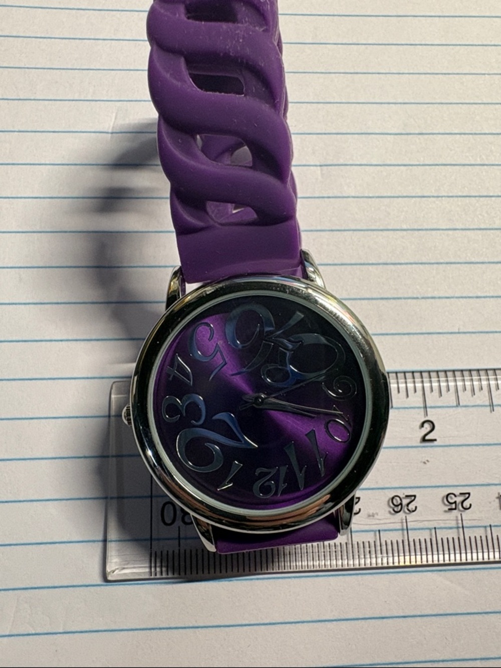Avon Bright Pastel Linked Silicone Watch Purple - Picture 7 of 7